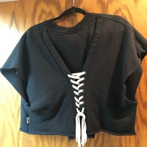 Good American crop sweatshirt